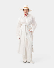 Aura Belted Shirt - White