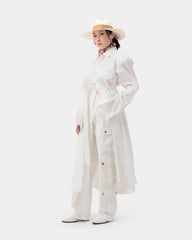 Aura Belted Shirt - White