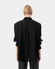 Aura Satin Shirt - Black