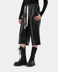 Bound Culottes Trousers - Black