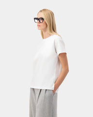 Contour Fold Tee - White