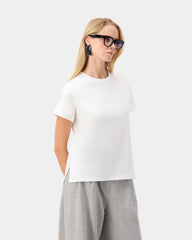 Contour Fold Tee - White
