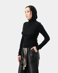 Contour Knit Hoodie - Black