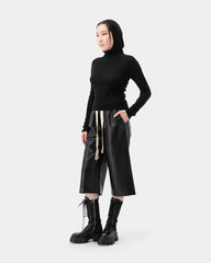 Contour Knit Hoodie - Black