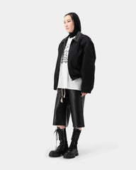 Contrast Collar Blouson - Black