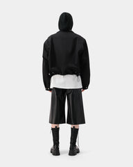 Contrast Collar Blouson - Black