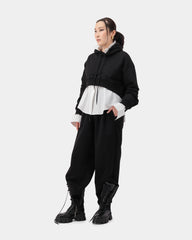 Curve Crop Hoodie - Black