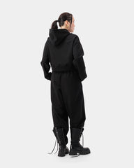 Curve Crop Hoodie - Black