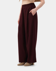 Echo Wide Leg Trousers - Burgundy