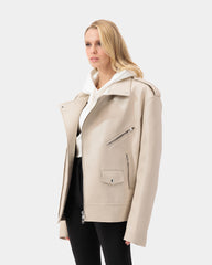 Edge Biker Jacket - Cream