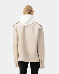 Edge Biker Jacket - Cream