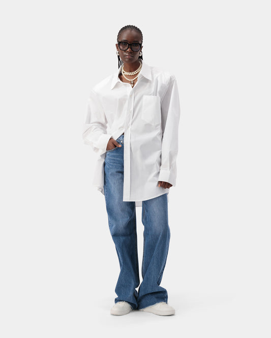 Edge Wide Jeans - Mid Blue