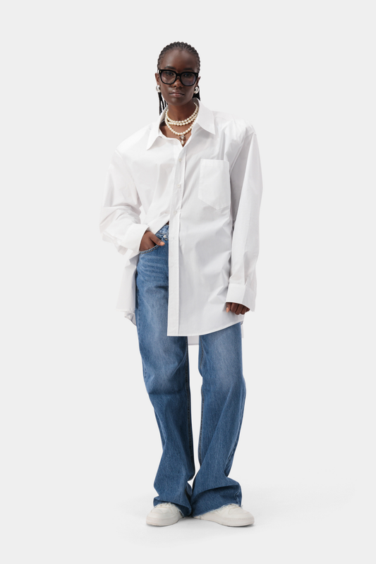 Edge Wide Jeans - Mid Blue