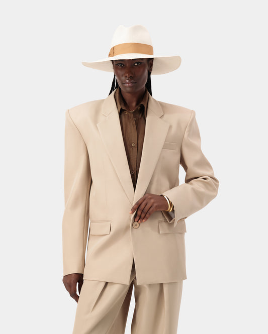Frame Blazer - Beige