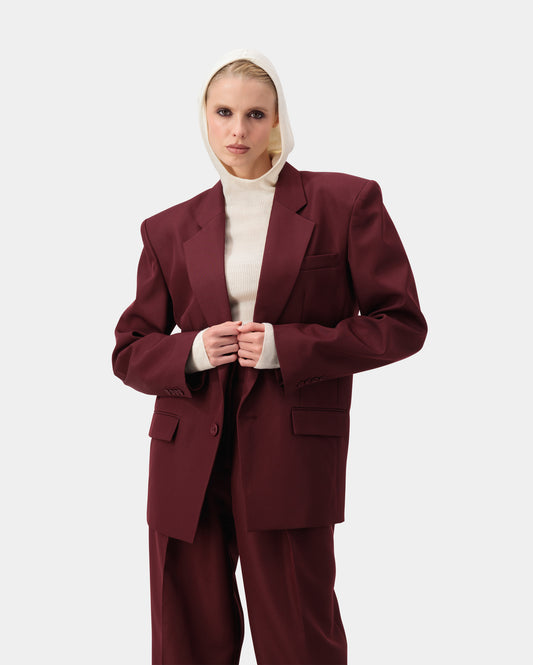 Frame Blazer - Burgundy