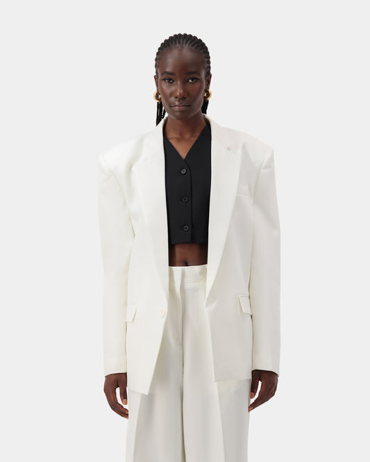 Frame Blazer - Cream