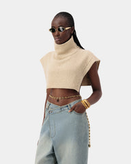 Halo Knit Cape - Cream