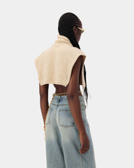 Halo Knit Cape - Cream