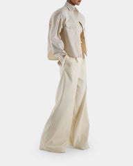 Heritage Padded Crop Jacket - Cream