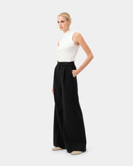 Heritage Palazzo Trousers - Black