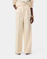 Heritage Palazzo Trousers - Cream