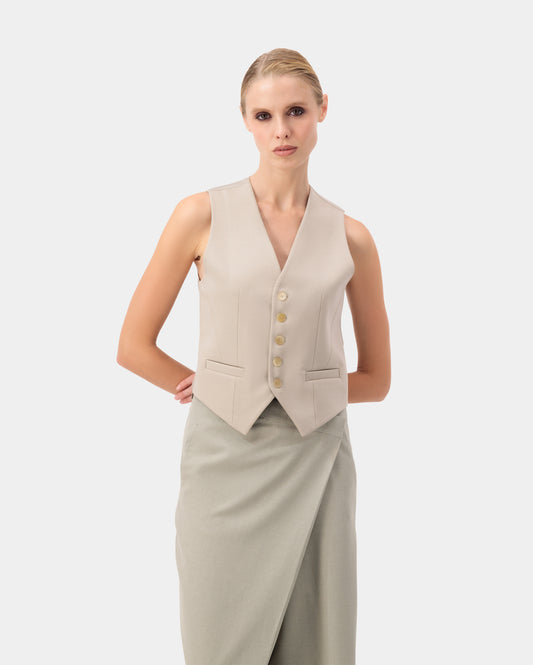 Heritage Refine Vest - Beige