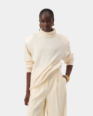 Sculpt Turtleneck Dress - Cream