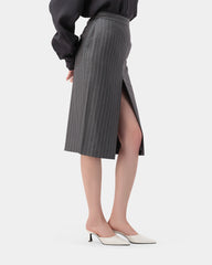 Stride Skirt - Grey Pin Stripe