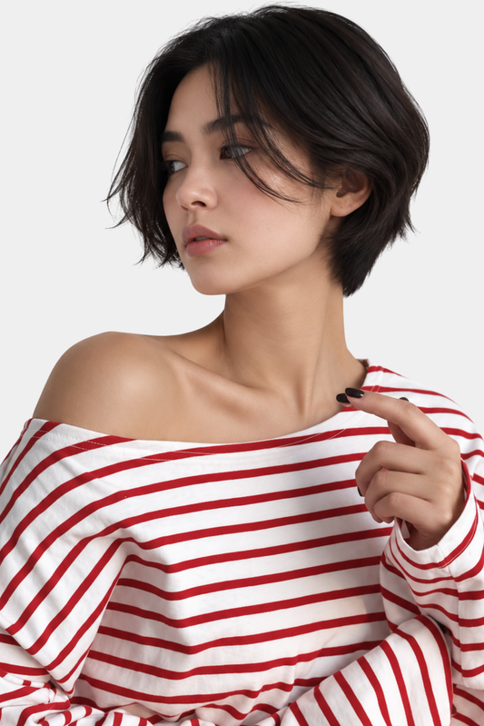 Striped Oversized Top