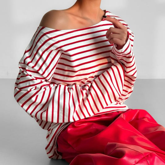 Striped Oversized Top
