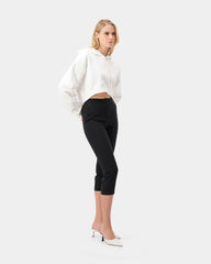 Curve Crop Hoodie - Cream
