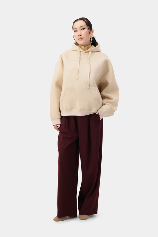 Echo Neoprene Hoodie - Beige