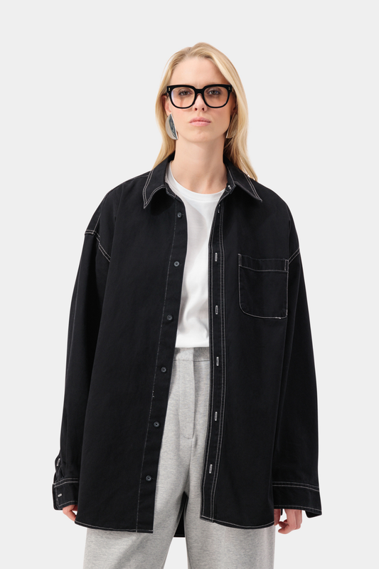 Echo Washed Shirt - Black