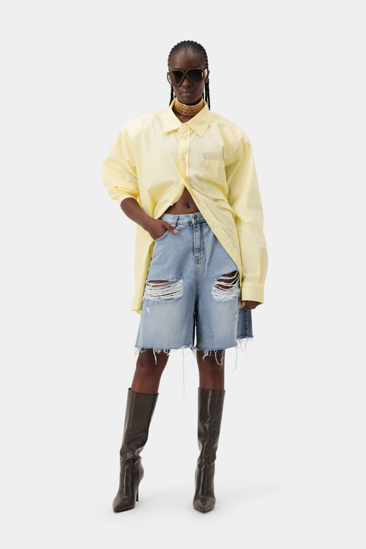 Frame Button Down Shirt - Lemon Yellow