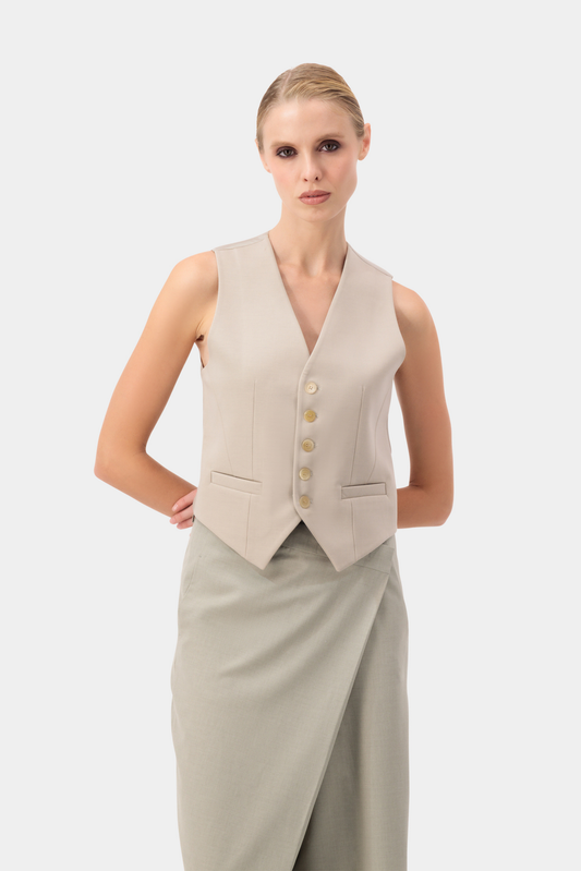 Heritage Refine Vest - Beige