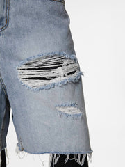 Distress Bermuda Jeans