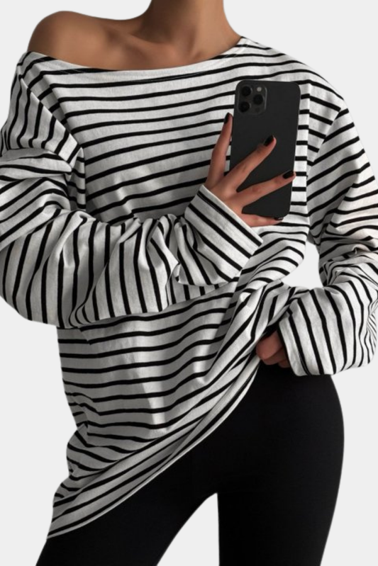 Striped Oversized Top