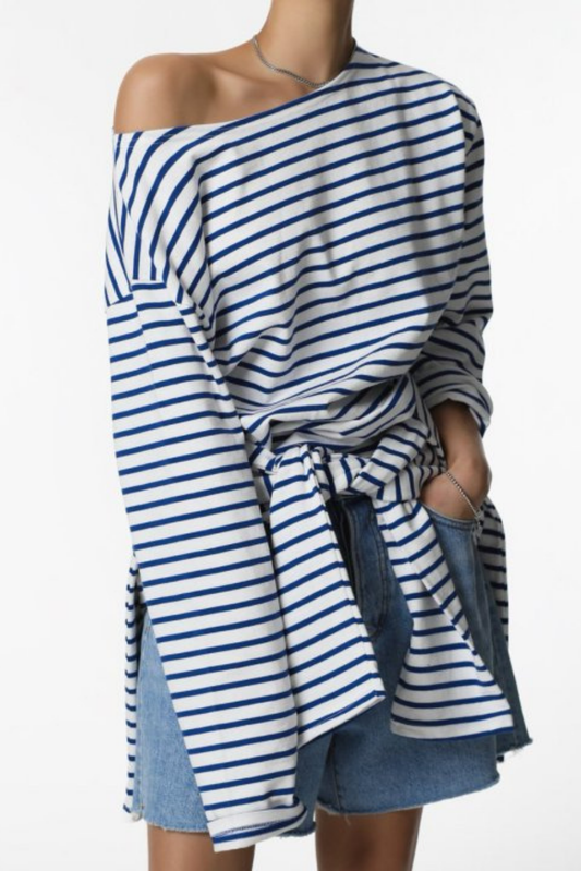 Striped Oversized Top