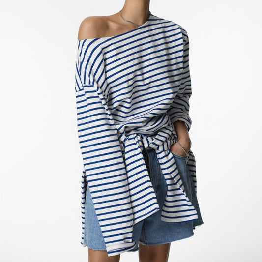 Striped Oversized Top